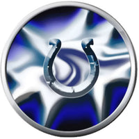 NFL Indianapolis Colts Cool Design Horseshoe Football Lovers 18MM - 20MM Snap Charm Jewelry