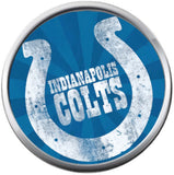 NFL Logo Indianapolis Colts Horseshoe Blue Snap Charm 18MM - 20MM Snap