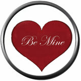 Happy Valentines Day Be Mine Heart Celebrate Holiday 18MM - 20MM Snap Jewelry Charm