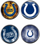 Set of 4 Indianapolis Colts NFL Snap Horseshoe Football Logo  18MM - 20MM Snap Jewelry Charms New Item