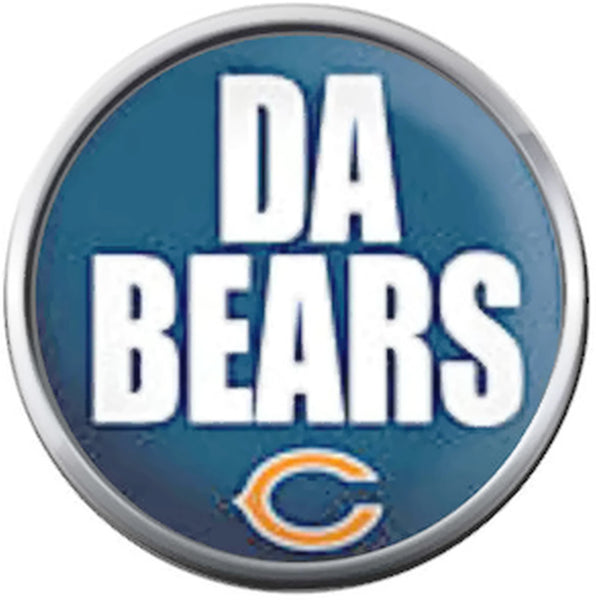 Chicago Da Bears NFL Football Lovers Team Spirit For The Love Of The Game 18MM - 20MM Snap Jewelry Charm