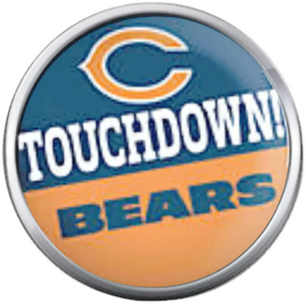 Touchdown Chicago Bears NFL Football Lovers Team Spirit 18MM - 20MM Snap Jewelry Charm
