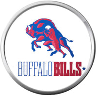 Buffalo Bills Colorful Bull NFL Logo Football Fan Team Spirit 18MM - 20MM Snap Jewelry Charm