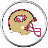 San Francisco 49ers NFL Logo Football Helmet Fan Team Spirit 18MM - 20MM Snap Jewelry Charm