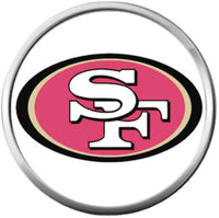 San Francisco 49ers NFL Logo Football Fan Team Spirit 18MM - 20MM Snap Jewelry Charm