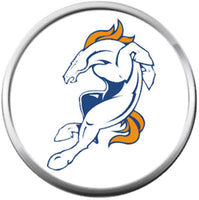 NFL Denver Broncos Bucking Bronco Horse Football Lovers 18MM - 20MM Snap Charm Jewelry