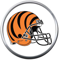 NFL Cincinnati Bengals Striped Helmet Football Game Lovers 18MM - 20MM Snap Charm Jewelry