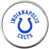 NFL Indianapolis Colts With Horseshoe Football Lovers 18MM - 20MM Snap Charm Jewelry