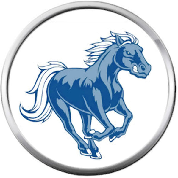 NFL Indianapolis Colts Trotting Blue Horse Football Lovers 18MM - 20MM Snap Charm Jewelry