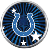 NFL Indianapolis Colts Horseshoe and Stars Football Lovers 18MM - 20MM Snap Charm Jewelry
