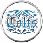 NFL Indianapolis Colts Tribal Design Football Lovers 18MM - 20MM Snap Charm Jewelry