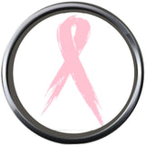 Light Pink Save The Tatas Pink Breast Cancer Ribbon Survivor Cure By Awareness 18MM - 20MM Snap Jewelry Charm