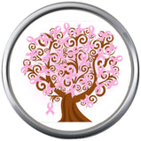 Tree Of Life Save The Tatas Boobies Pink Breast Cancer Ribbon Survivor Cure By Awareness 18MM - 20MM Snap Jewelry Charm