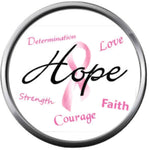 Hope Faith Courage Save The Tatas Boobies Pink Breast Cancer Ribbon Survivor Cure By Awareness 18MM - 20MM Snap Jewelry Charm