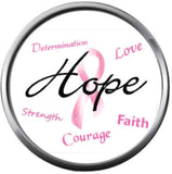 Hope Faith Courage Save The Tatas Boobies Pink Breast Cancer Ribbon Survivor Cure By Awareness 18MM - 20MM Snap Jewelry Charm