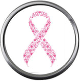 Heart Lace Save The Tatas Boobies Pink Breast Cancer Ribbon Survivor Cure By Awareness 18MM - 20MM Snap Jewelry Charm
