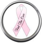 Find The Cure Save The Tatas Boobies Pink Breast Cancer Ribbon Survivor Cure By Awareness 18MM - 20MM Snap Jewelry Charm