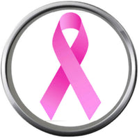 Breast Cancer Pink Ribbon Save The Tatas Boobies Pink Breast Cancer Ribbon Survivor Cure By Awareness 18MM - 20MM Snap Jewelry Charm