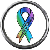 Support Awareness All Cancer Ribbon Colors Survivor Cure By Believe Support 18MM - 20MM Charm