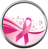 Pink Wave Swirl Save The Tatas Breast Cancer Ribbon Survivor Cure By Awareness 18MM - 20MM Charm