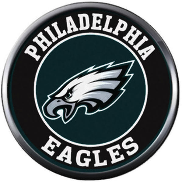 NFL Logo Philadelphia Eagles Football Helmet Team Spirit 18MM - 20MM Fashion Snap Jewelry Charm