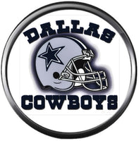 NFL Logo Dallas Cowboys Helmet Texas Football Fan Team Spirit 18MM - 20MM Fashion Jewelry Snap Charm