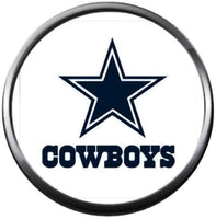 NFL Logo Dallas Cowboys Texas Football Fan Team Spirit 18MM - 20MM Snap Charm