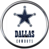 NFL Logo Dallas Cowboys Star Texas Football Fan Team Spirit 18MM - 20MM Fashion Jewelry Snap Charm