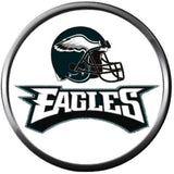 NFL Logo Helmet Philadelphia Eagles Green Helmet Football Team Spirit 18MM - 20MM Fashion Snap Jewelry Charm