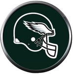 NFL Logo Philadelphia Eagles Green Helmet Football Team Spirit 18MM - 20MM Fashion Snap Jewelry Charm