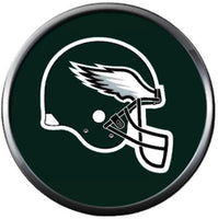 NFL Logo Philadelphia Eagles Green Helmet Football Team Spirit 18MM - 20MM Fashion Snap Jewelry Charm