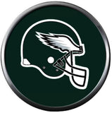 NFL Logo Philadelphia Eagles Green Helmet Football Team Spirit 18MM - 20MM Fashion Snap Jewelry Charm