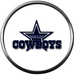 NFL Star Logo Dallas Cowboys Texas Football Fan Team Spirit 18MM - 20MM Snap Charm