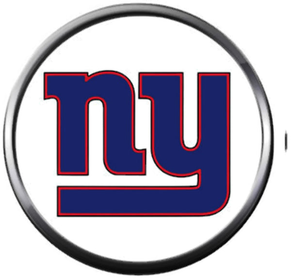NFL New York NY Giants Logo Football Game Lovers Team Spirit 18MM - 20MM Fashion Jewelry Snap Charm