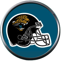 NFL Jacksonville Jaguars Helmet on Teal Football Game Lovers Team Spirit 18MM - 20MM Fashion Jewelry Snap Charm