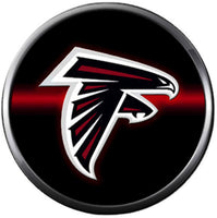 NFL Atlanta Falcons Falcon on Black Football Game Lovers Team Spirit 18MM - 20MM Fashion Jewelry Snap Charm