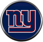 NFL New York NY Giants Logo On Blue Football Game Lovers Team Spirit 18MM - 20MM Fashion Jewelry Snap Charm