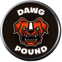 NFL Logo Cleveland Browns Dawg Pound in Brown Football Fan Team Spirit 18MM - 20MM Fashion Jewelry Snap Charm
