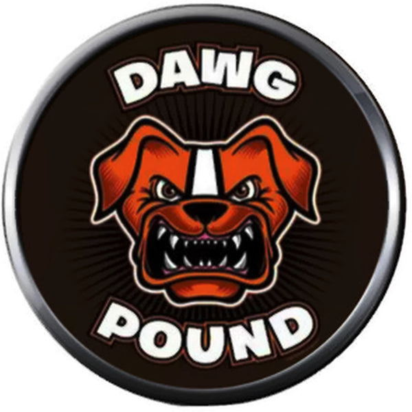 NFL Logo Cleveland Browns Dawg Pound in Brown Football Fan Team Spirit 18MM - 20MM Fashion Jewelry Snap Charm