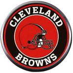 NFL Logo Cleveland Browns Vintage Circle Football Fan Team Spirit 18MM - 20MM Fashion Jewelry Snap Charm