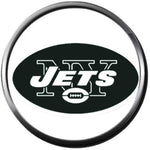 NFL New York NY Jets Logo Football Game Lovers Team Spirit 18MM - 20MM Fashion Jewelry Snap Charm