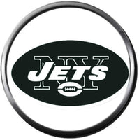 NFL New York NY Jets Logo Football Game Lovers Team Spirit 18MM - 20MM Fashion Jewelry Snap Charm