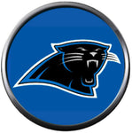 NFL Carolina Panthers Logo On Blue Football Game Lovers Team Spirit 18MM - 20MM Fashion Jewelry Snap Charm