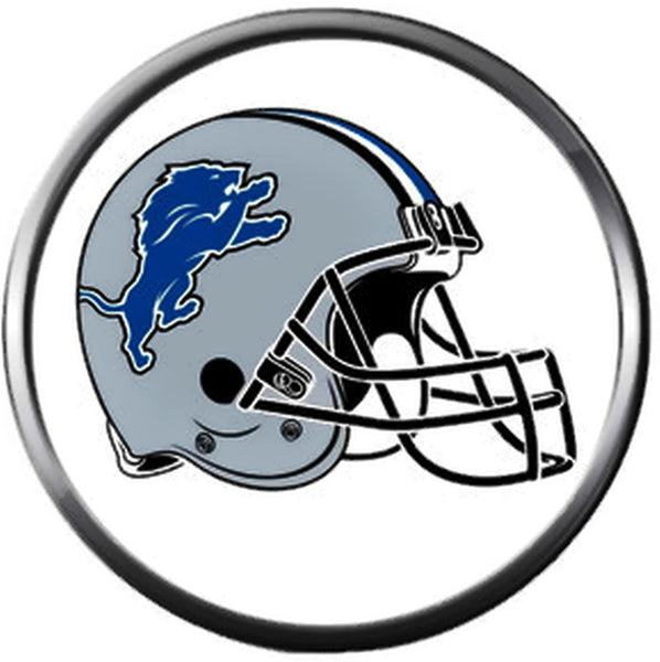 NFL Detroit Lions Helmet Football Game Lovers Team Spirit 18MM - 20MM Fashion Jewelry Snap Charm