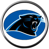 NFL Carolina Panthers Blue On White Panther Football Game Lovers Team Spirit 18MM - 20MM Fashion Jewelry Snap Charm