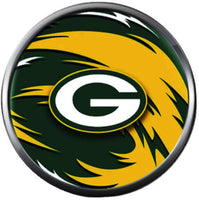 NFL Green Bay Packers Swirl Logo Football Fan Team Spirit 18MM - 20MM Fashion Snap Charm