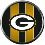 NFL Green Bay Packers Green and Yellow Logo Football Fan Team Spirit 18MM - 20MM Fashion Snap Charm