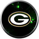 NFL Green Bay Wisconsin Packers Sparkle Logo Football Fan Team Spirit 18MM - 20MM Fashion Snap Charm