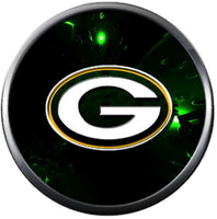 NFL Green Bay Wisconsin Packers Sparkle Logo Football Fan Team Spirit 18MM - 20MM Fashion Snap Charm