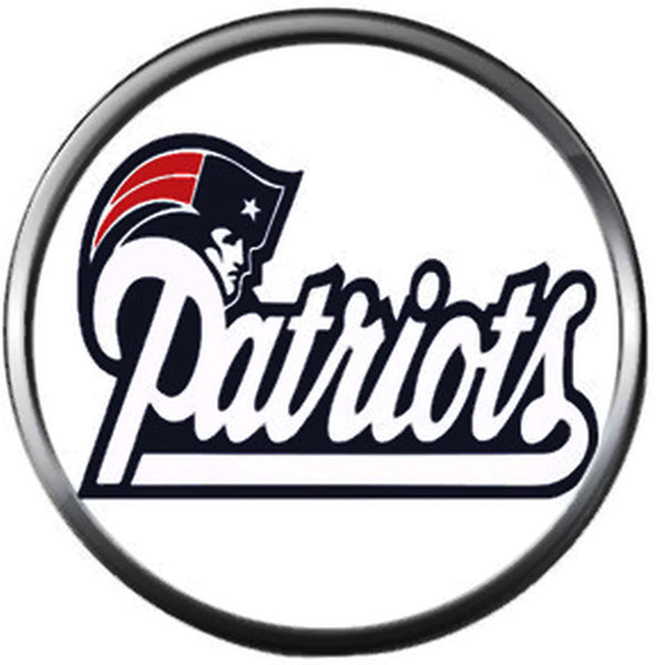 NFL New England Patriot Man On Patriots Logo Game Lovers Team Spirit 18MM - 20MM Fashion Jewelry Snap Charm